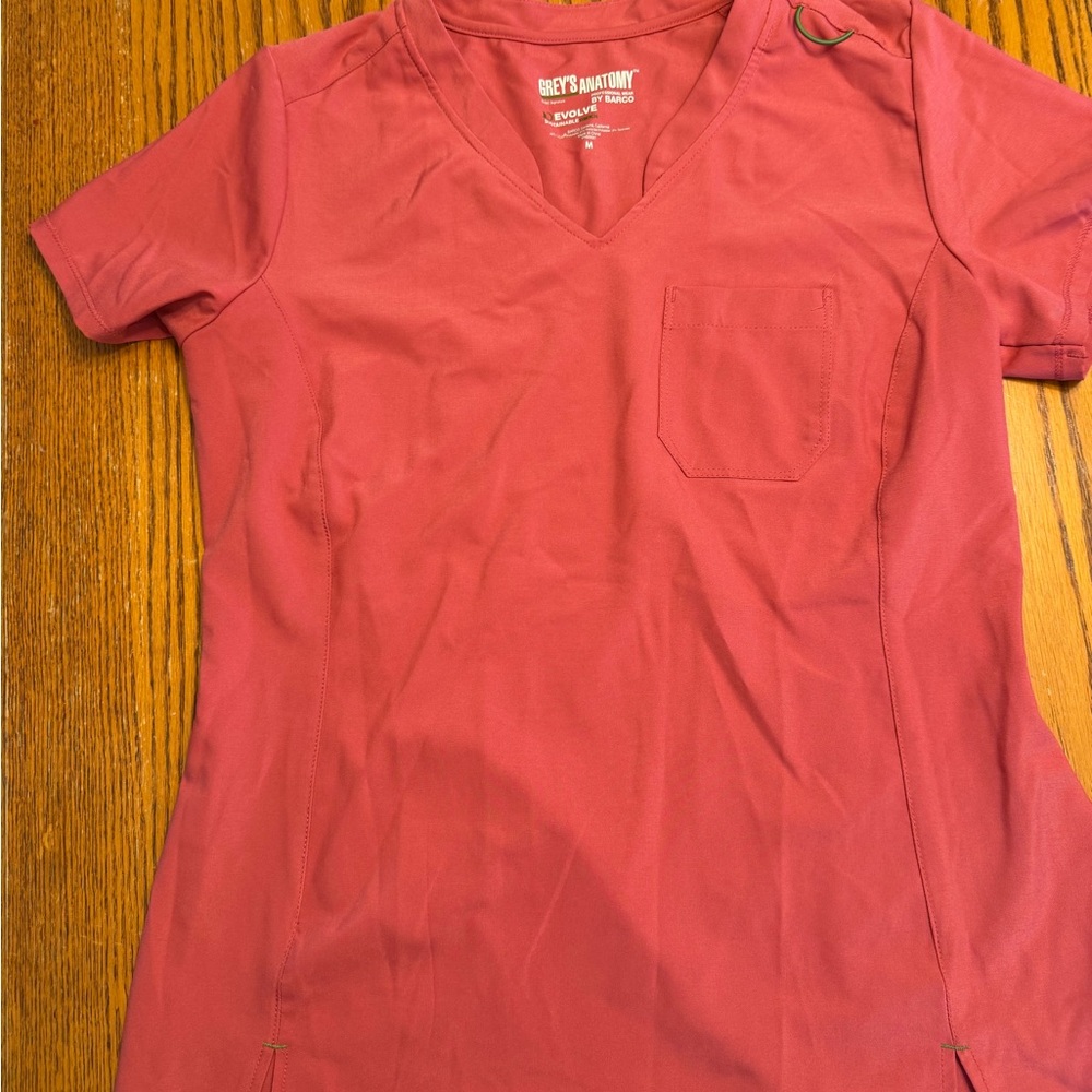 Grey's Anatomy Coral Scrub Top